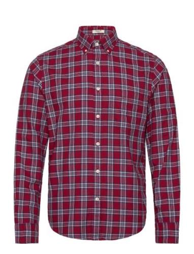 Reg Ut Archive Oxford Check Shirt Tops Shirts Casual Burgundy GANT