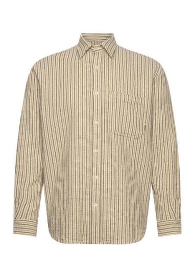 Wbyuzo Knitted Shirt Designers Shirts Casual Beige Woodbird