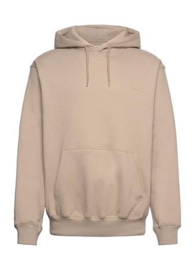 Wbpacs Base Hoodie Tops Sweat-shirts & Hoodies Hoodies Beige Woodbird