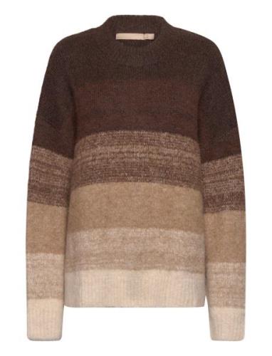 Cugola O-Neck Pullover Tops Knitwear Jumpers Brown Culture