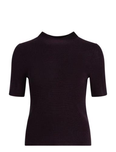 Viscose-Blend Knit Top, Kibri Tops Knitwear Jumpers Purple Ivo Nikkolo