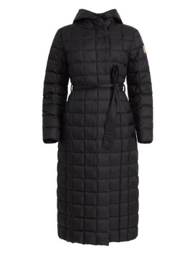 Hooded Down Coat, Maeko Topattu Pitkä Takki Black Ivo Nikkolo