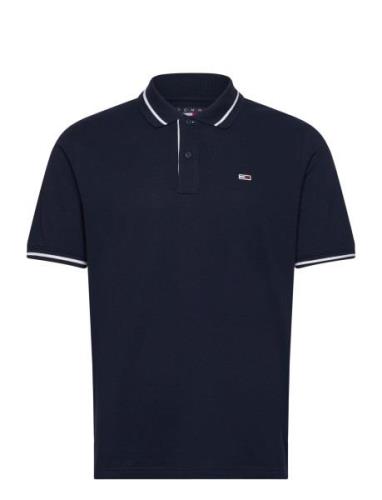 Tjm Reg Tipped Polo Tops Polos Short-sleeved Navy Tommy Jeans