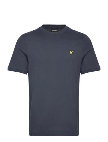 Ottoman Tipped T-Shirt Tops T-shirts Short-sleeved Navy Lyle & Scott