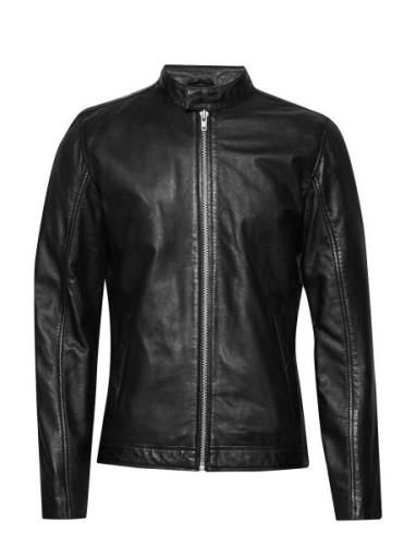 Leather Jacket Nahkatakki Black Lindbergh