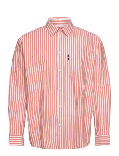 Wwday Striped Shirt Tops Shirts Casual Pink Double A By Wood Wood