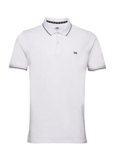 Pique Polo Tops Polos Short-sleeved White Lee Jeans