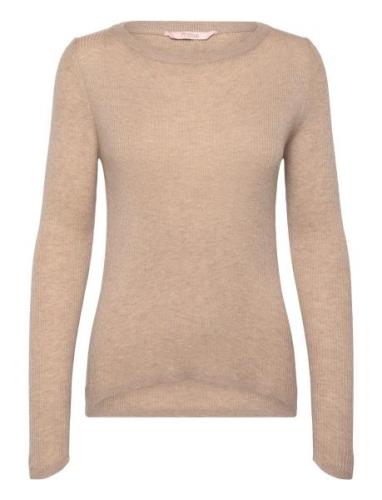 Huggy Pullover Tops Knitwear Jumpers Beige Missya