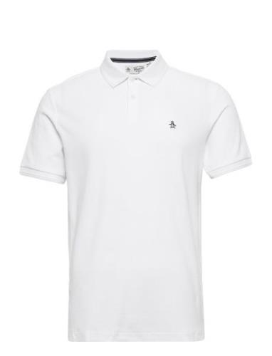 Daddy Org Piq Sticke Tops Polos Short-sleeved White Original Penguin