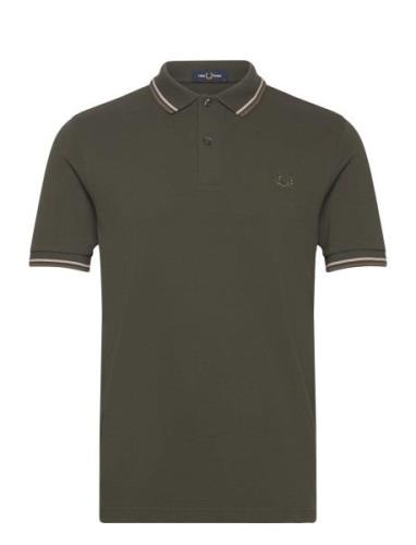 Twin Tipped Fp Shirt Tops Polos Short-sleeved Green Fred Perry