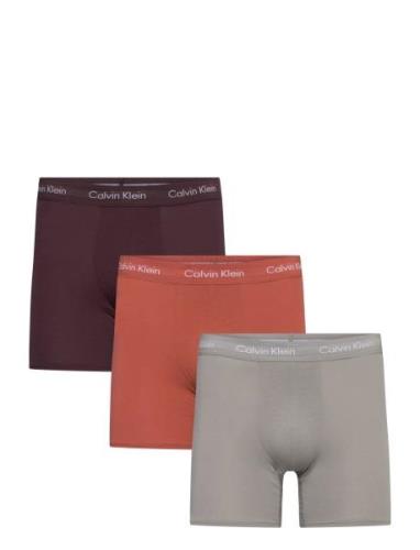 Boxer Brief 3Pk Bokserit Brown Calvin Klein