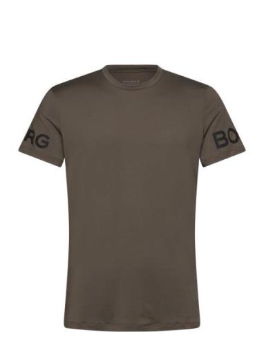 Borg T-Shirt Sport T-shirts Short-sleeved Brown Björn Borg