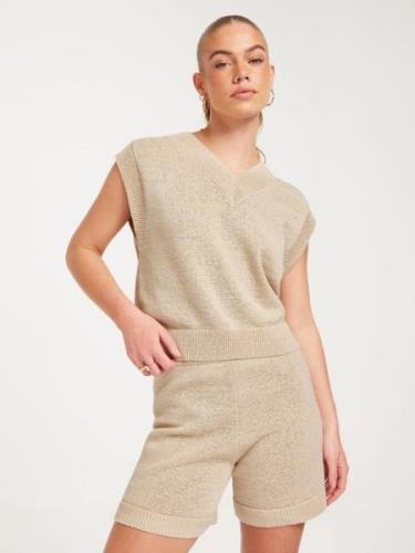 Selected Femme - Shortsit - Sandshell - Slfalma Mw Knit Shorts - Short...