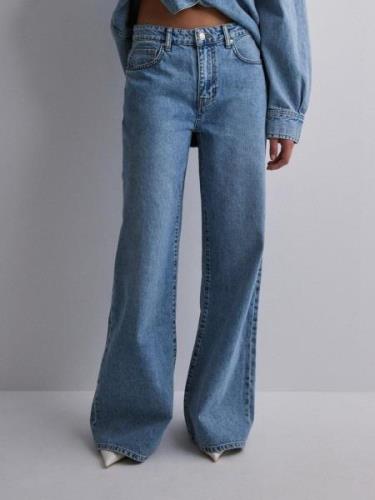 Gina Tricot - Wide leg jeans - Mid Blue - Super wide jeans - Farkut