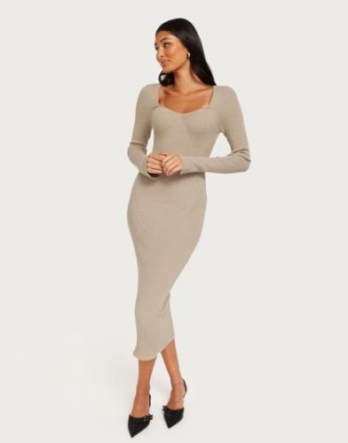 Gina Tricot - Beige - Knitted Midi Dress