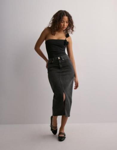 Vero Moda - Musta - Vmveri Hr Calf Denim Skirt Ga Mix N