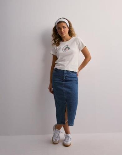 Vero Moda - Sininen - Vmveri Hr Calf Denim Skirt Ga Mix N