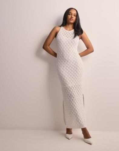 Vero Moda - Valkoinen - Vmevelyn Sl Crochet 7/8 Dress Vma N