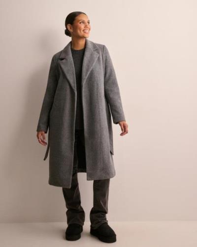 Vero Moda - Harmaa - Vmfortuneaya Long Coat Ga Noos