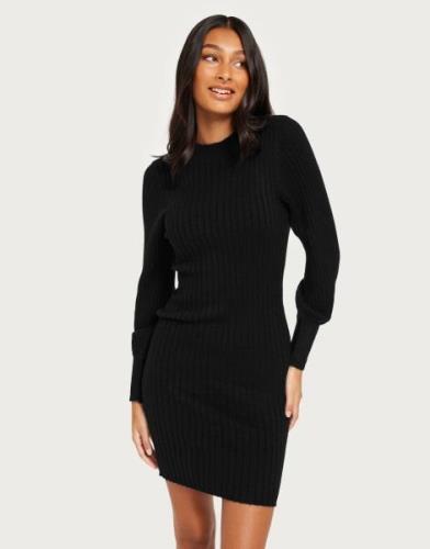 JDY - Musta - Jdymagda L/S Volume Sleeve Dress Kn