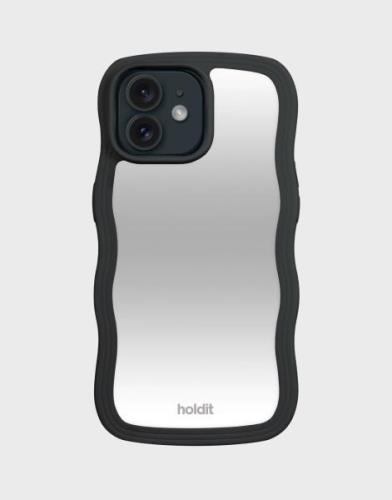 Holdit - Musta - Wavy Case iPhone 12/12 Pro Mirror