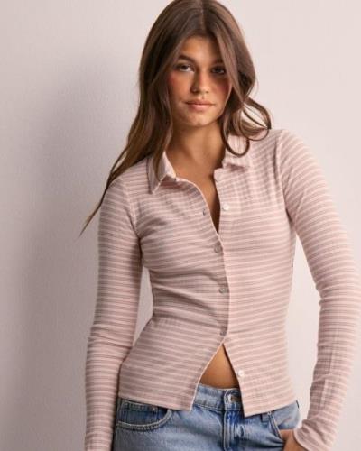 Nelly - Vaaleanpunainen - Perfect Rib Shirt Top