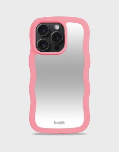 Holdit - Vaaleanpunainen - Wavy Case iPhone 14 Pro Mirror