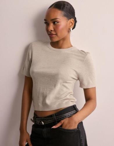 Gina Tricot - Beige - Knitted tee