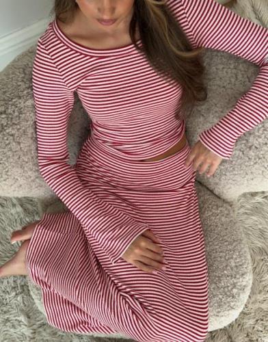 Nelly - Punainen - I Love It Stripe Top