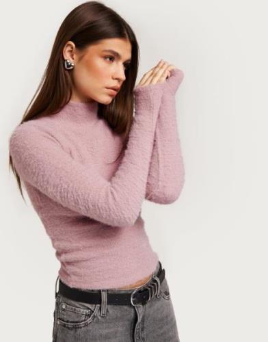 Nelly - Vaaleanpunainen - Turtleneck Cozy LS Sweater