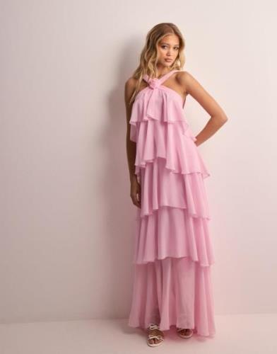 Vero Moda - Vaaleanpunainen - Vmfelicia Sl Ruffle Maxi Dress