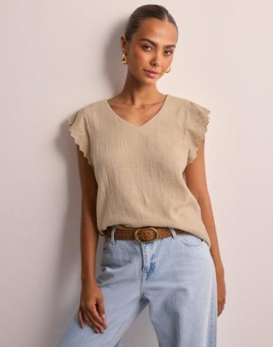 Only - Beige - Onlthyra Sl Mix Top Noos Wvn