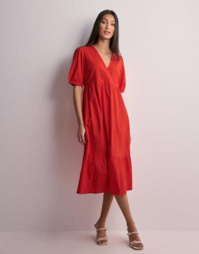 Pieces - Punainen - Pcmanon 2/4 Midi Dress