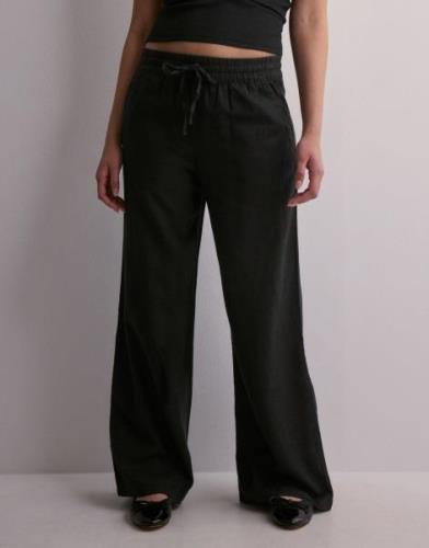 JDY - Musta - Jdysay Hw Linen Wide Pant Wvn Noos