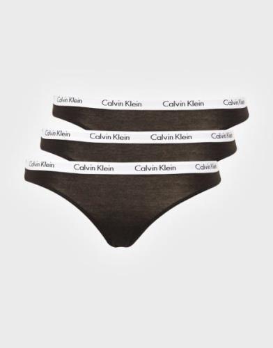 Calvin Klein Underwear - Musta - Thong 3PK