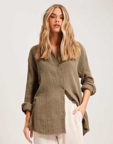 Only - Vihreä - Onlthyra Oversized Shirt Noos Wvn