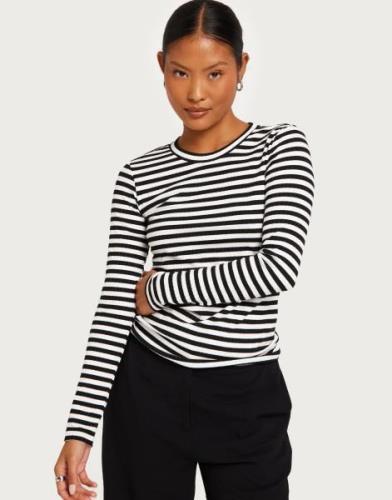 JDY - Ruutu/Raita - Jdyfransiska L/S Stripe O-Neck Top