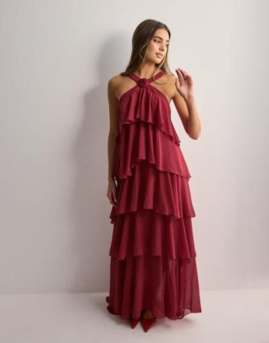 Vero Moda - Punainen - Vmfelicia Sl Ruffle Maxi Dress