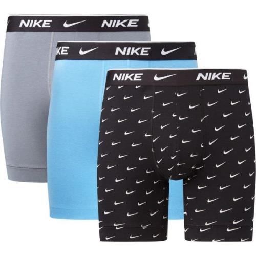 Nike Bokserit 3-pack - Musta/Valkoinen/Harmaa/Sininen