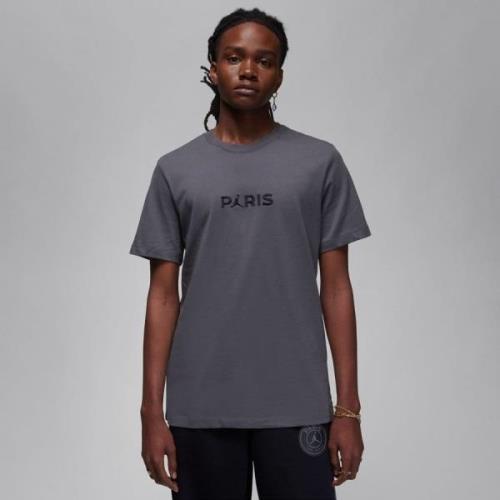 Paris Saint-Germain T-paita Wordmark Jordan x PSG - Harmaa/Musta