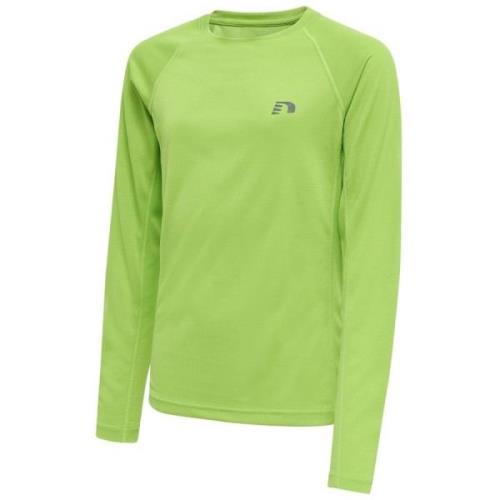 KIDS CORE RUNNING L/S TEE GREEN FLASH