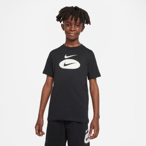 Nike T-paita NSW - Musta/Valkoinen Lapset