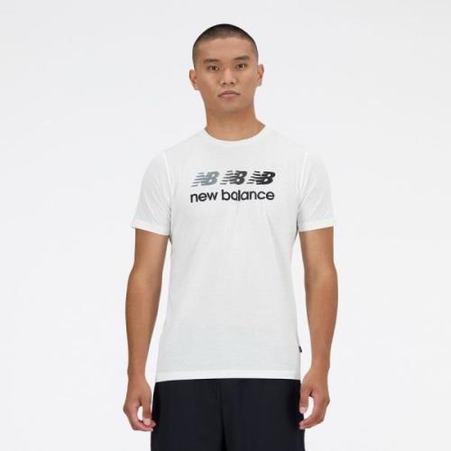 New Balance Juoksu-t-paita Heathertech - Valkoinen