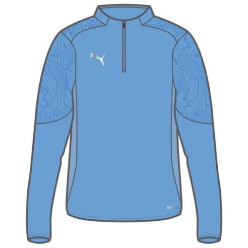 teamFINAL Training 1/4 Zip Top Team Light Blue-PUMA Silver