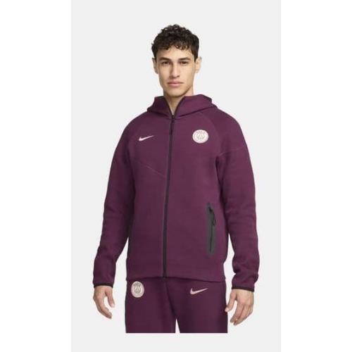 Paris Saint-Germain Huppari NSW Tech Fleece FZ - Bordeaux/Oranssi