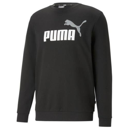 Puma Essentials+ Two-Tone Big Logo Crew Neck Men's Sweater