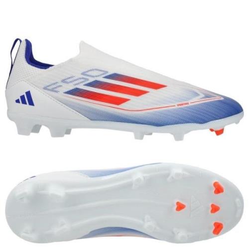 adidas F50 League Laceless FG/AG Advancement - Valkoinen/Punainen/Sini...