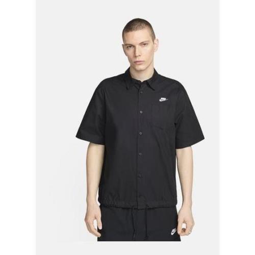 Nike Club Men's Short-Sleeve Oxford BLACK/WHITE