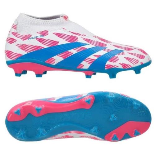 adidas Predator League Laceless FG Reemergence - Valkoinen/Sininen/Pin...